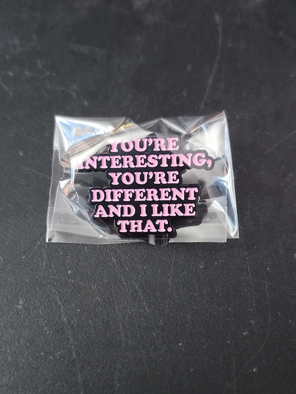 Pink Enamel Statement Pin - 